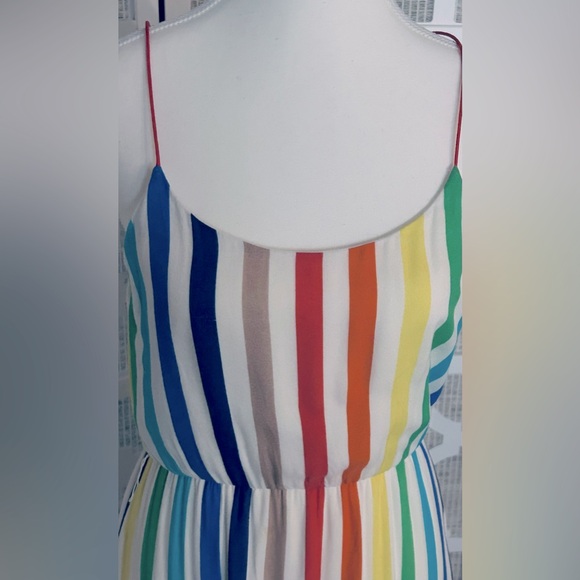 Alice + Olivia Colorful Striped Maxi Dress 2 XS Sleeveless Long Designer Janan - Picture 9 of 15